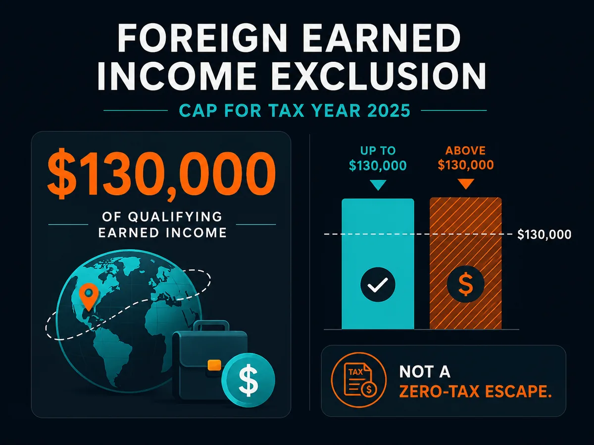 Foreign earned income exclusion cap for tax year 2025