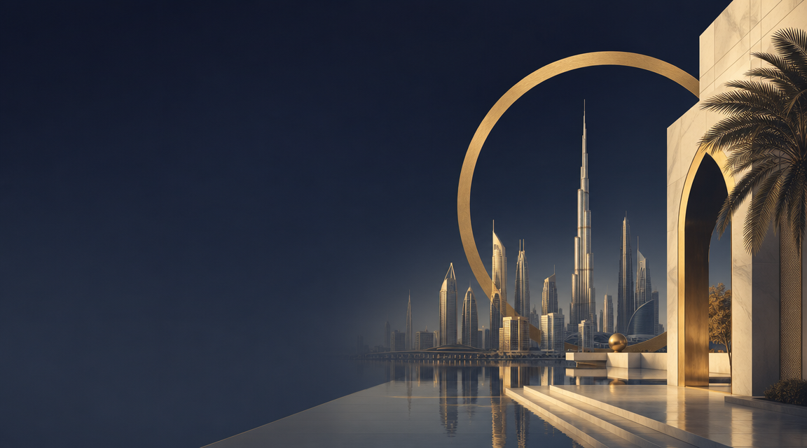 Dubai skyline at dusk illustrating the Dubai Golden Visa long-term residency programme