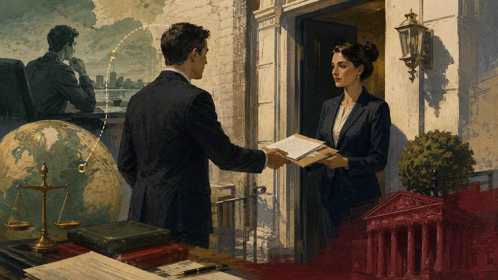 A registered agent receiving service-of-process documents at a physical street address for a US LLC owned by a non-resident