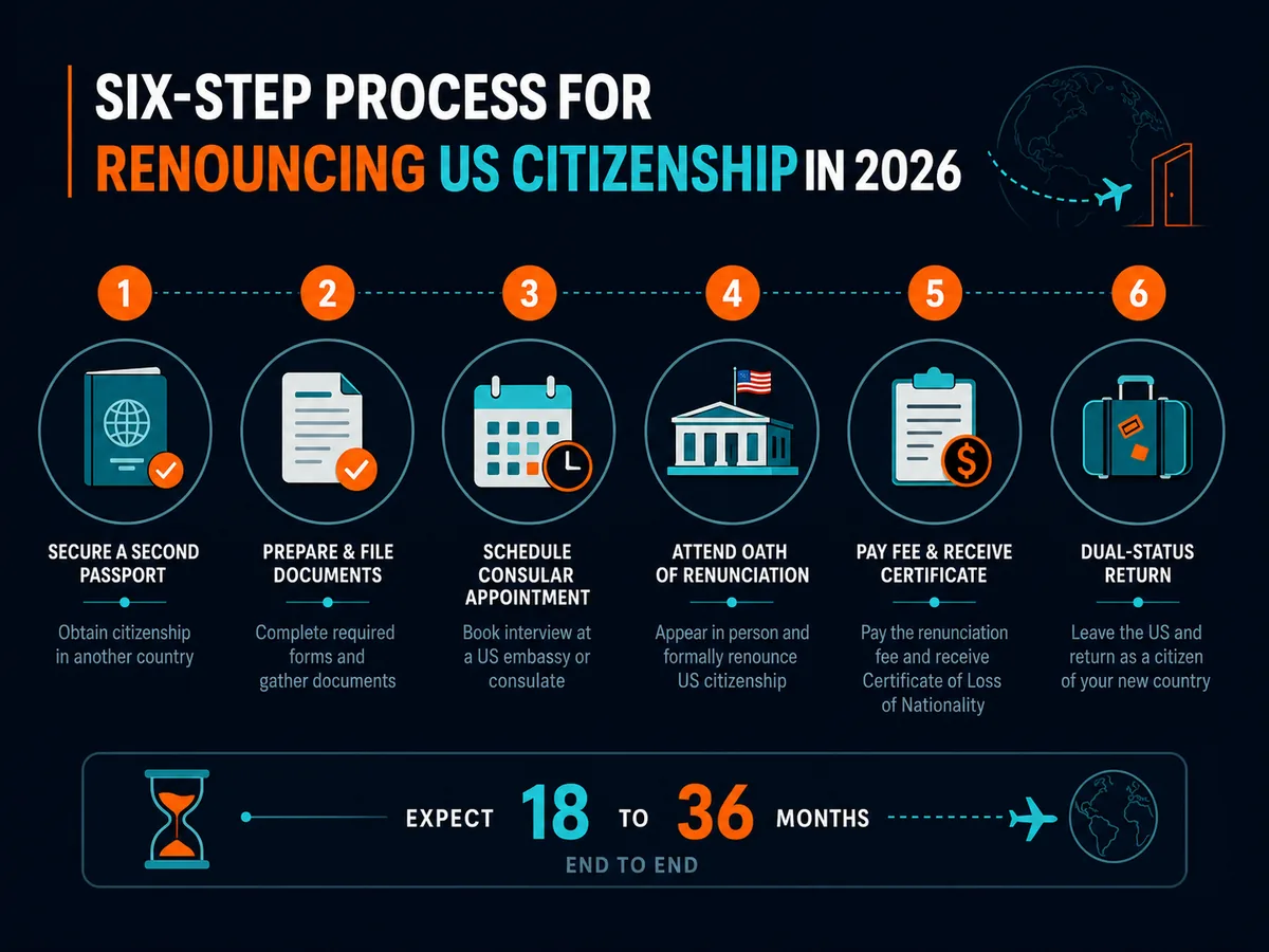 Six-step process for renouncing US citizenship in 2026