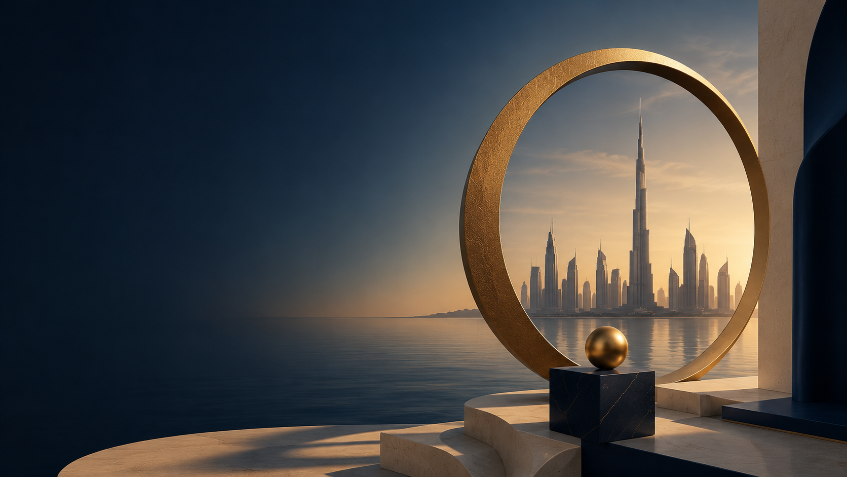 Dubai skyline at dusk, used to illustrate setting up a company in the UAE