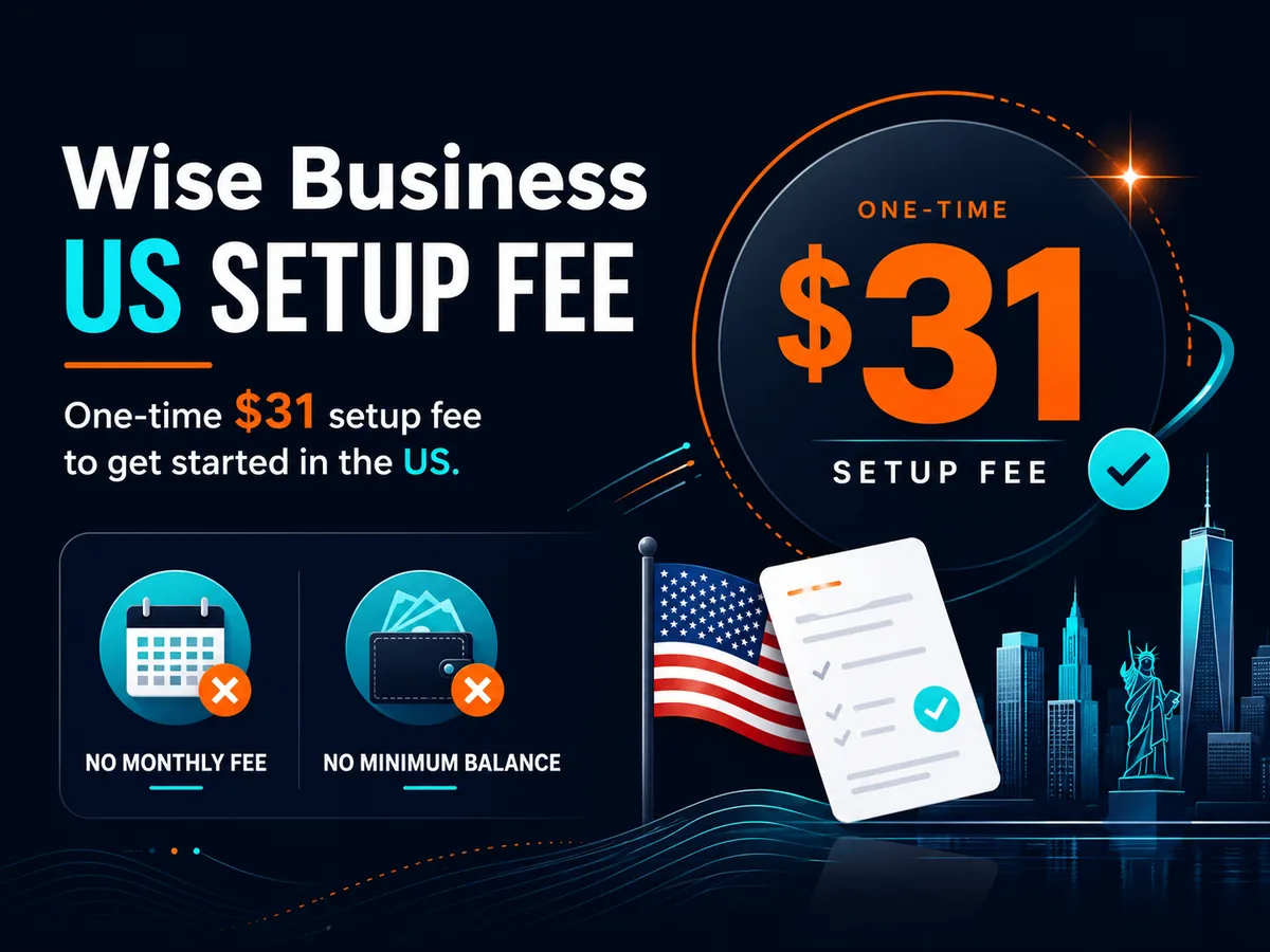 Wise Business US setup fee callout