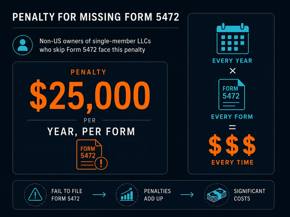 Penalty stat for missing Form 5472 filing